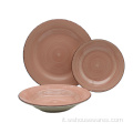 Tableware dipinto a mano Home 18pcs Stone Set di ceramica